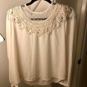 Embroidered Lace Shirt- 0/XS